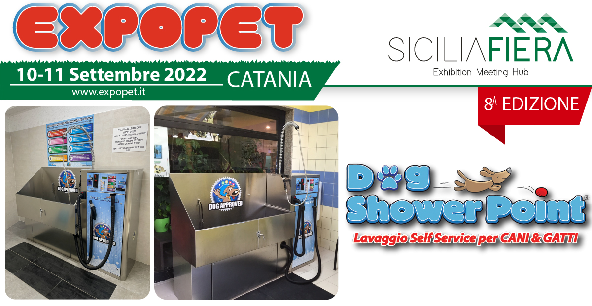 Dog Shower Point ad Expopet 2022, Attrezzatura Self-Service per il Lavaggio Animali Domestici con Sistemi di Pagamento di Ultima Generazione