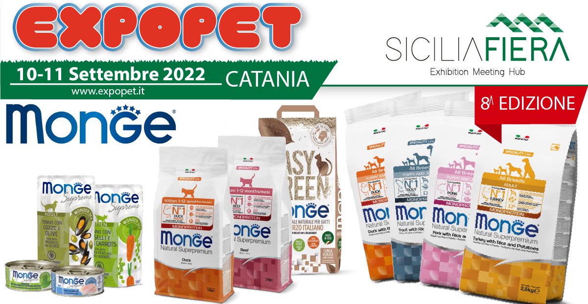 Monge ad Expopet 2022 le Nuove Crocchette, e i Nuovi Snack e Menù Supreme